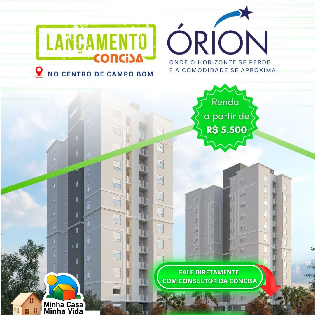 Lançamentos Concisa Residencial Orion Campo Bom - Apartamento na Planta Campo Bom